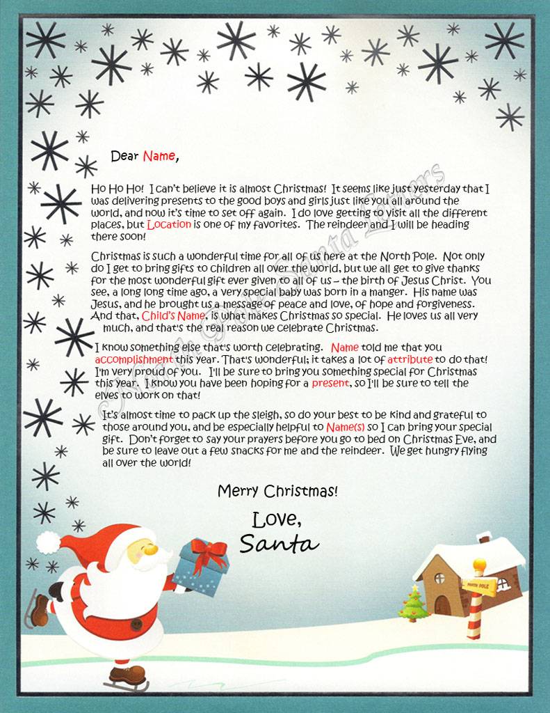 The Birth of Jesus - North Pole Santa Letters